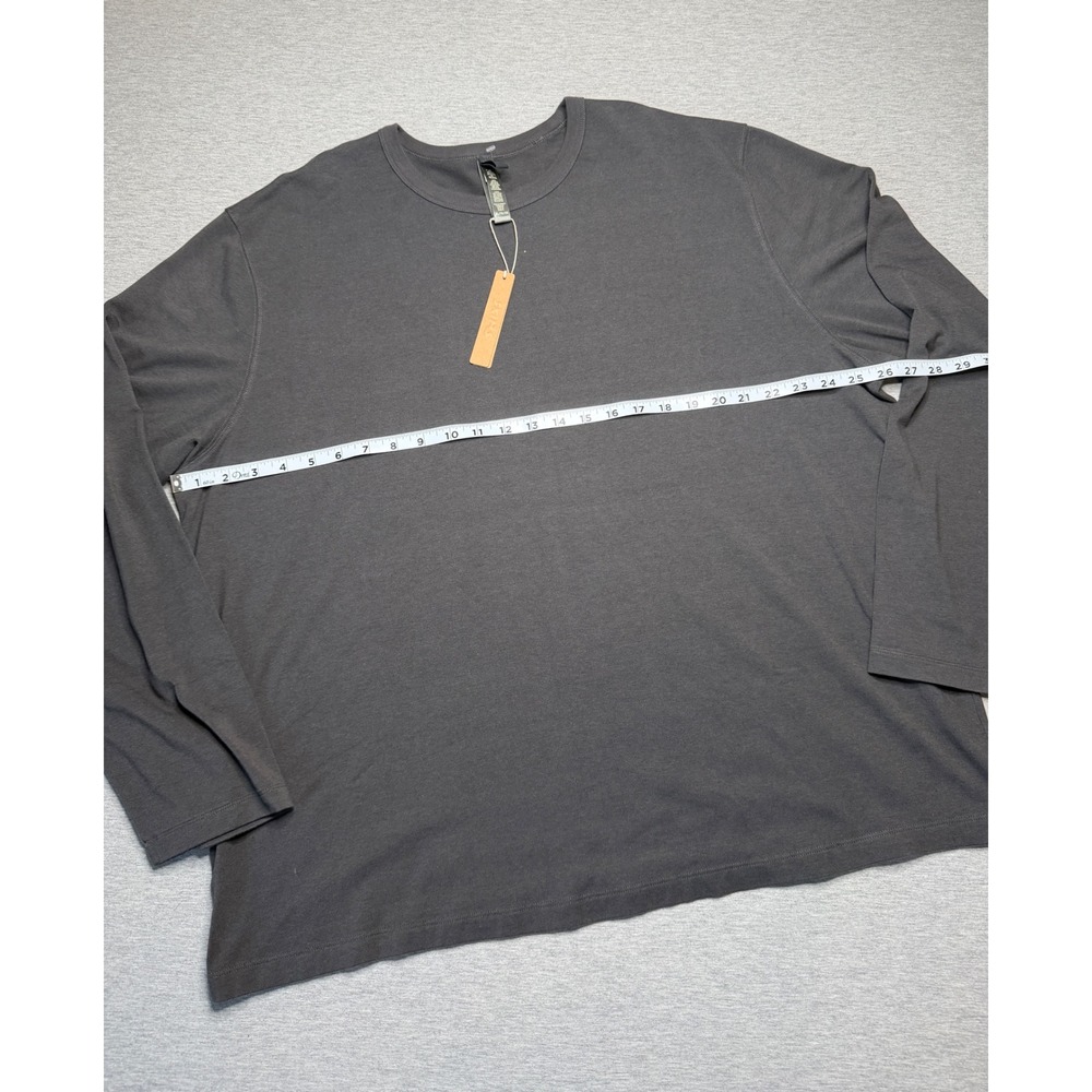 NWT SKIMS Mens Jersey Lounge Relaxed Long Sleeve T-Shirt Ash Gray XL - Picture 2 of 8